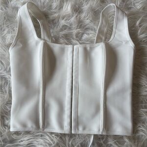 Anthropologie White Crop Top